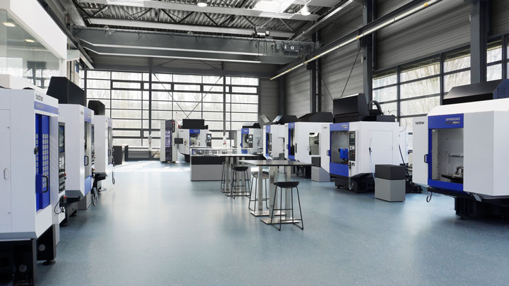 SPEEDIO9機種を展示するショールームの様子