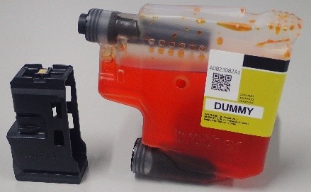 Partially disassembled ink cartridge
