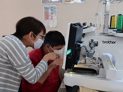 Sewing and embroidery machine used at Shinsei, the Fukushima-based NPO