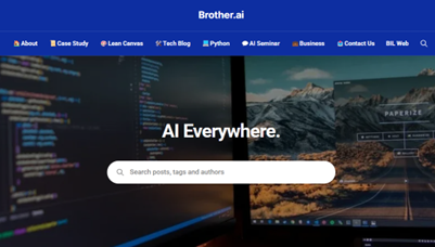 Top page of the dedicated intra-site
