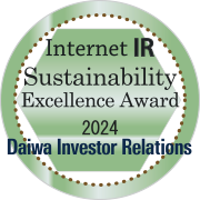 Logo for the Sustainability Excellence Award of the 2024 Daiwa Internet IR Award