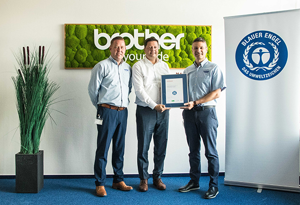 Awarding of the Blue Angel certification at BROTHER INDUSTRIES (SLOVAKIA)