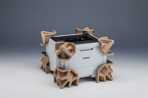 新形状のパルプモールドの使用イメージ